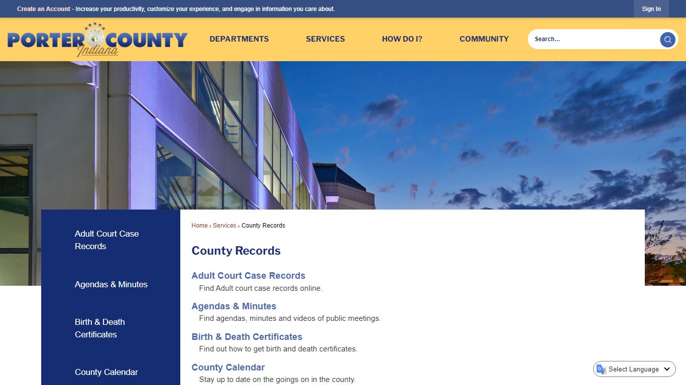 County Records | Porter County, IN - Official Website