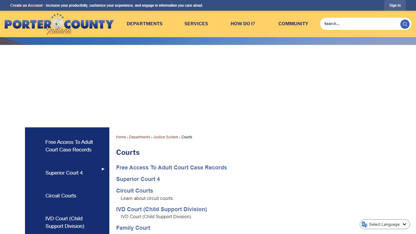 Courts | Porter County, IN - Official Website